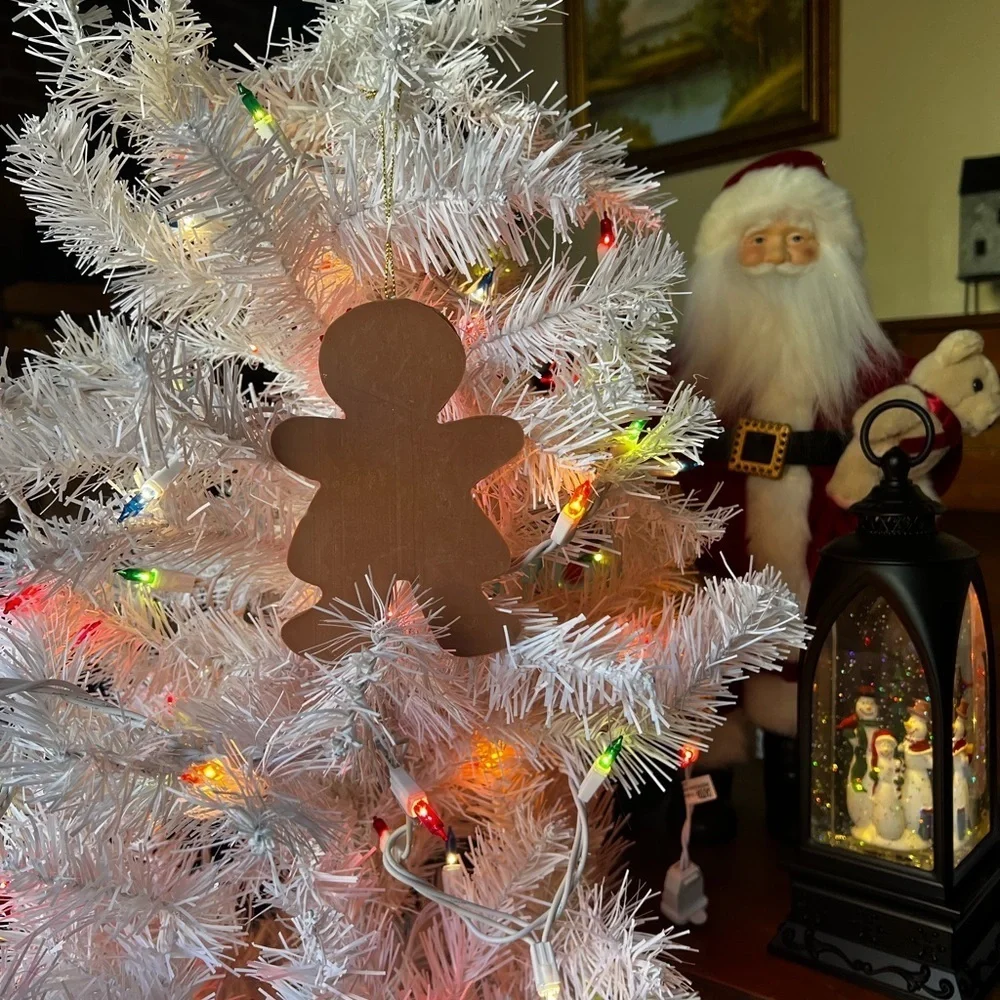 🤎 Vintage Gingerbread Christmas Sparkle Ornament